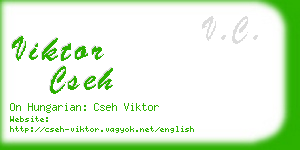 viktor cseh business card